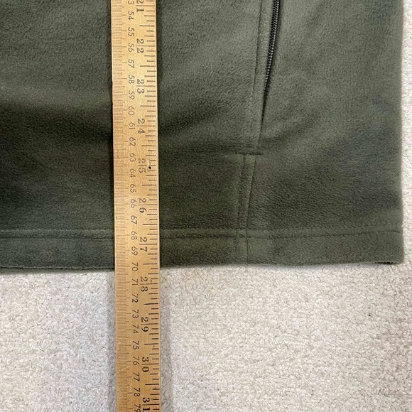 Lot of 2 Columbia Mens L Steens Mountain Fleece Vests Olive Green Navy Blue - Picture 3 of 10